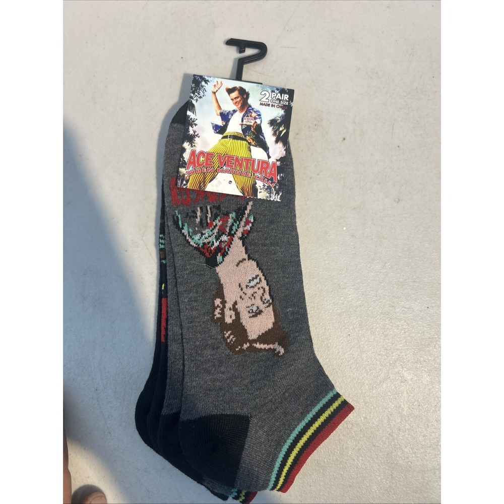 Ace Ventura "When Nature Calls" Ankle Socks Size 7-12 Brand New With Tags